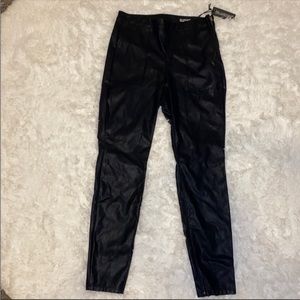 Blank NYC The Bond Faux Black Leather Pants Size 28